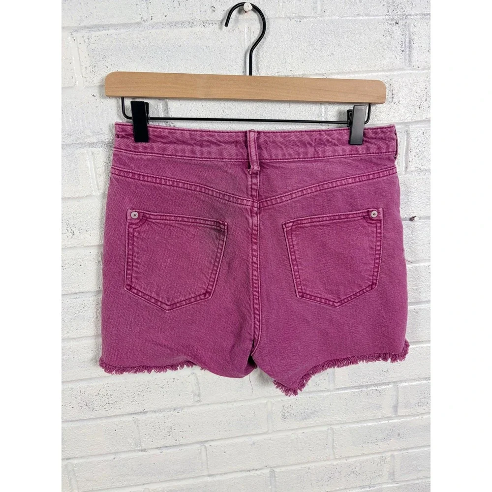 Anthropologie Pilcro Cut Off Jean Shorts Women 26 Purple Mid Rise Pockets - Picture 2 of 14